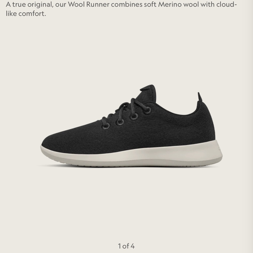 Allbirds Men's Black Wool Sneakers